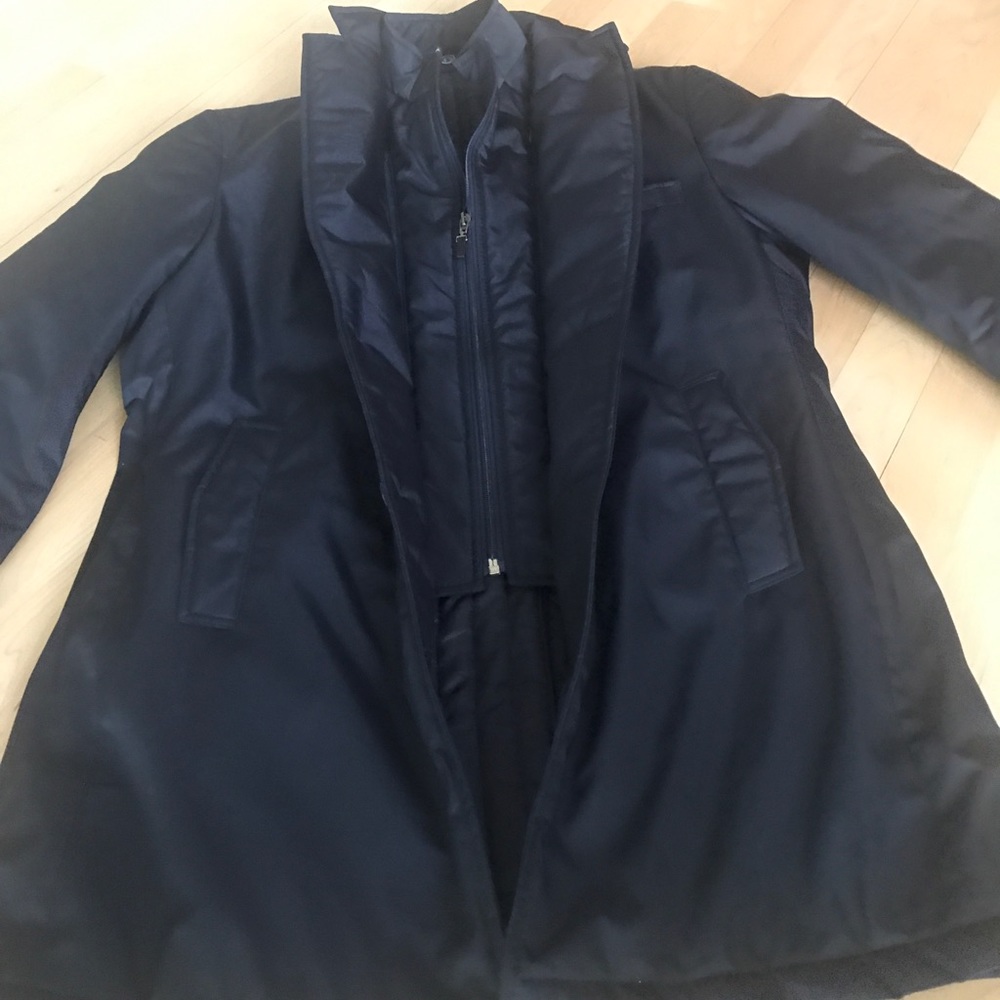 ACQUAVIVA Double Zip Out Collar Blazer/Jacket